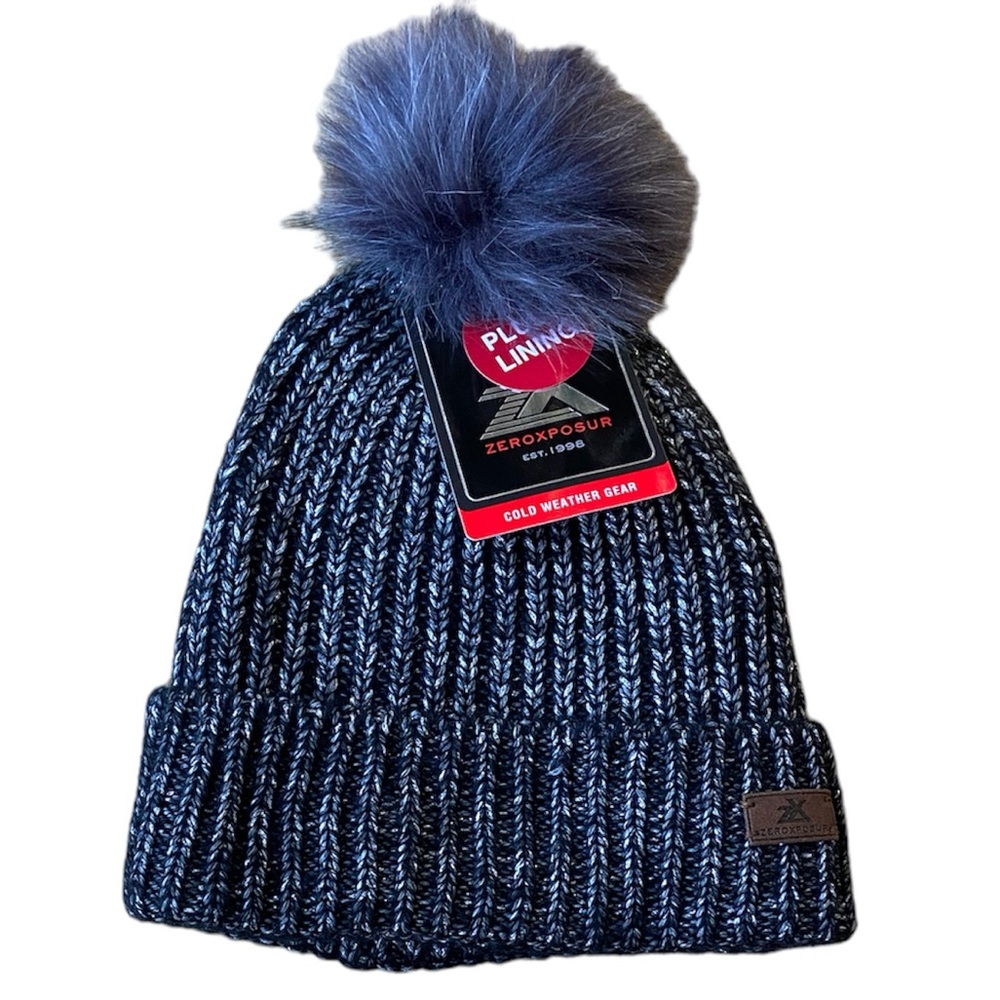 ZeroXposur- pompom winter beanie hat - One Size